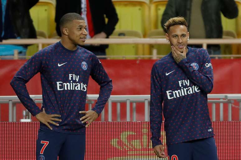 Mbappé e Neymar 
 11/11/2018     REUTERS/Eric Gaillard 