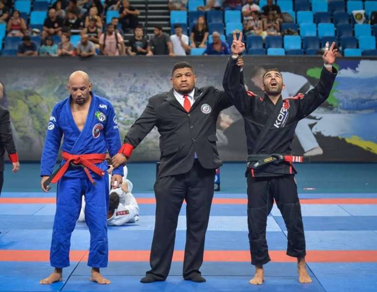 Chico Salgado foi campeão no Grand Slam Rio da UAEJJF no Master faixa-preta (Foto: arquivo pessoal)