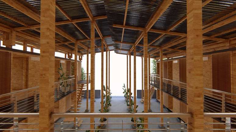 Bambu &eacute; material abundante nas Filipinas e pode ser cultivado em terra de baixa qualidade