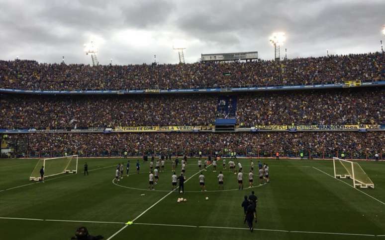 Bombonera teve clima de jogo em treino do Boca Juniors antes da final da Libertadores (Foto: Divulgação)