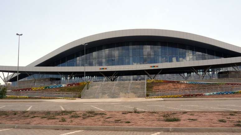 Fachada do Aeroporto Internacional de Nacala, em Moçambique, no final de 2017; obra foi financiada pelo BNDES, mas Moçambique parou de pagar.