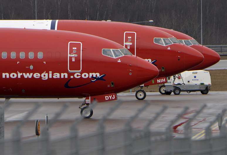 Aeronaves da Norwegian Air no aeroporto de Estocolmo, na Su&eacute;cia
06/03/2015
EUTERS/Johan Nilsson/TT News Agency