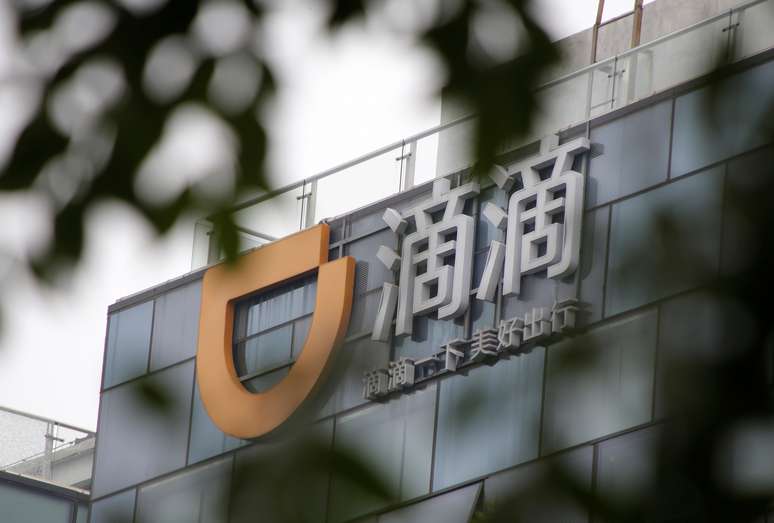 Logo da Didi Chuxing na sede da empresa em Pequim, na China
28/08/2018
REUTERS/Jason Lee 