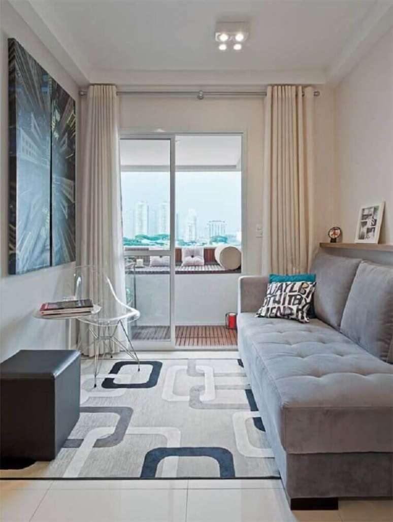46. Os modelos de sofá para sala pequena que não possuem braços são perfeitos para otimizar o espaço – Foto: Jutarnji List