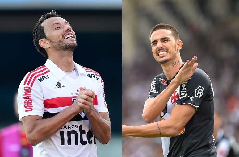 Nenê, do São Paulo, e Thiago Galhardo, do Vasco, terão decisões importantes por seus times na última rodada do Campeonato Brasileiro 2018