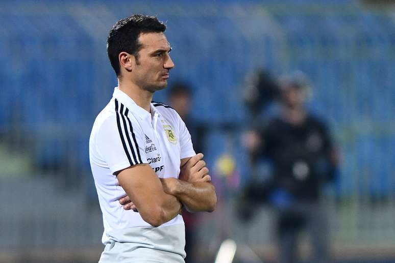 Lionel Scaloni em amistoso da Argentina contra o Iraque
 11/10/2018     REUTERS/Waleed Ali 