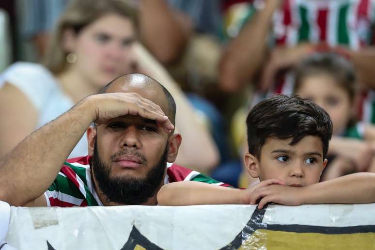 Torcedor Fluminense na partida contra o Atlético Paranaense,