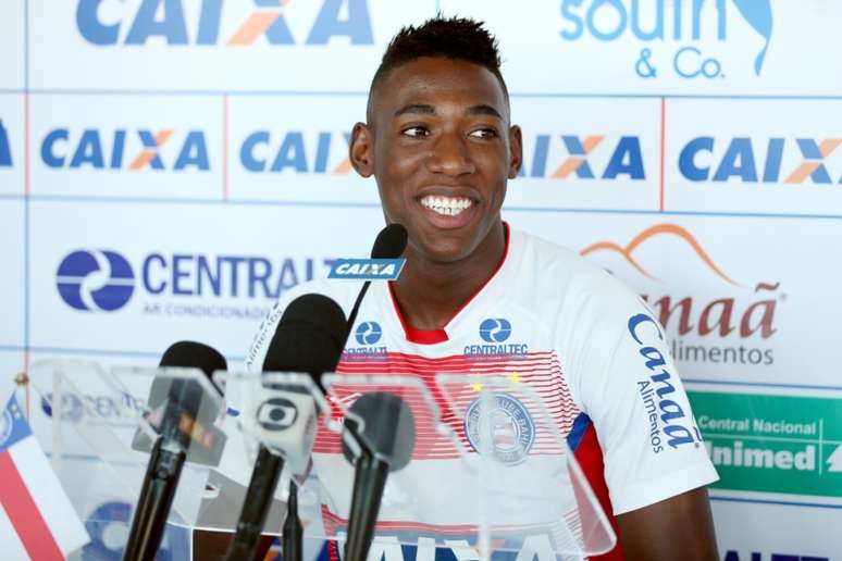 Léo atuou por empréstimo no Bahia em 2018 - FOTO: Felipe Oliveira/E.C Bahia