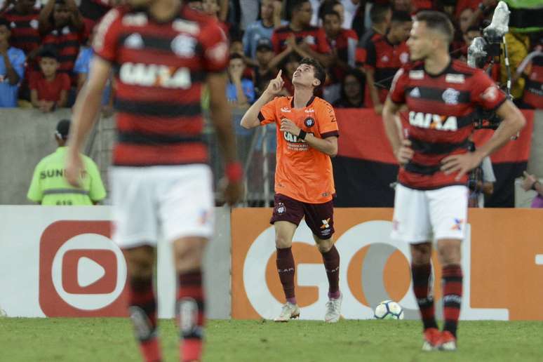 Matheus Rossetto comemora gol durante Flamengo x Atletico-PR