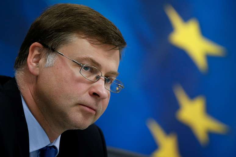 Vice-presidente da Comiss&atilde;o Europeia, Valdis Dombrovskis
15/06/2018
 REUTERS/Costas Baltas