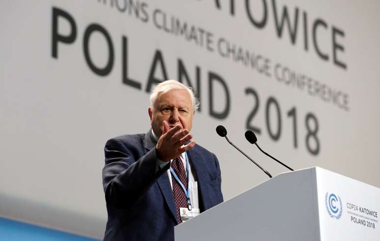 Ambientalista britânico David Attenborough discursa durante conferência sobre o clima em Katowice, na Polônia
03/12/2018
REUTERS/Kacper Pempel
