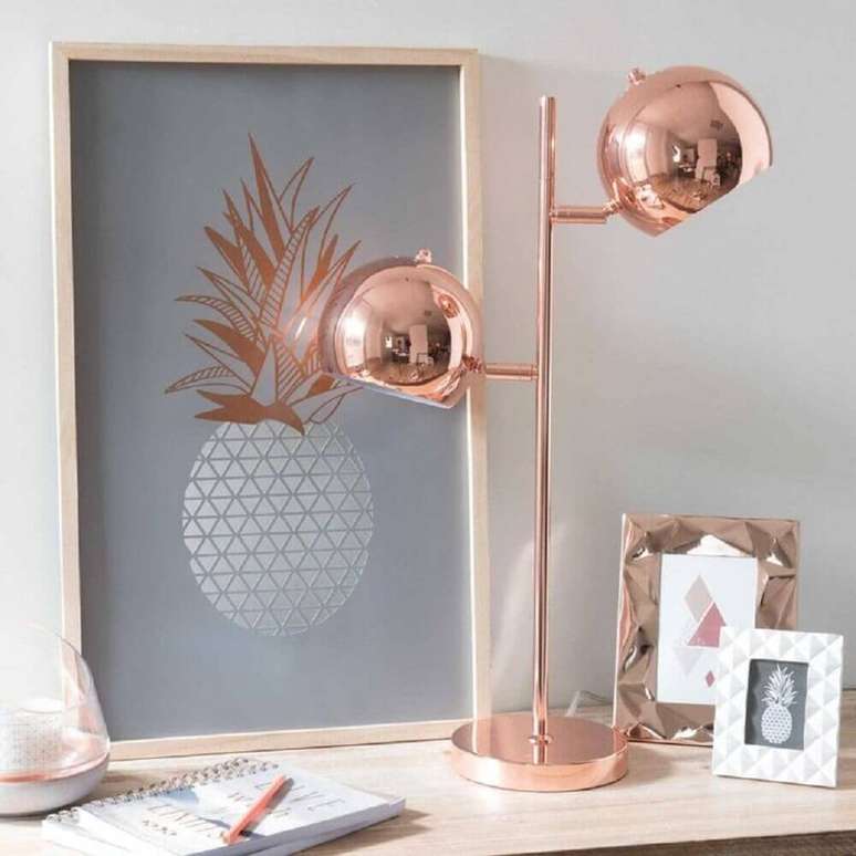 22. A cor rose gold leva um toque super delicado para a decoração – Foto: We Heart It