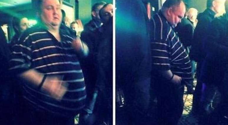 Sean O'Brien, o homem obeso que dançou no metrô, mas parou ao ser motivo de risada.