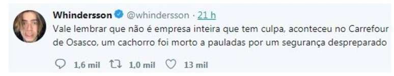 O youtuber e humorista Whindersson Nunes.