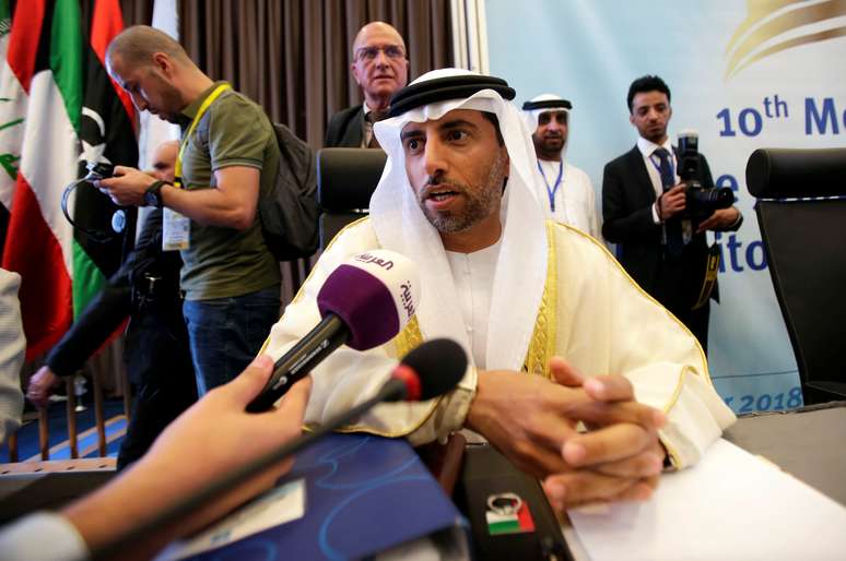 Ministro da Energia dos Emirados Árabes, Suhail bin Mohammed al-Mazroui, durante entrevista em encontro da OPEP
23/09/2018 REUTERS/Ramzi Boudina