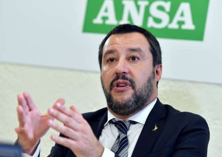 Matteo Salvini participa de sabatina na sede da ANSA