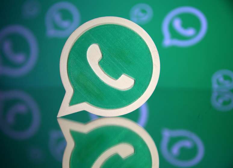 Logo do WhatsApp em impressão 3D em foto ilustrativa