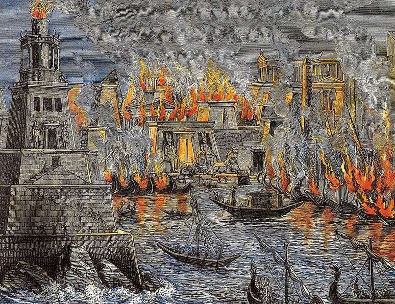 A biblioteca de Alexandria ardeu mais de uma vez, perdendo para sempre materiais que poderiam revelar mais sobre Hipatia