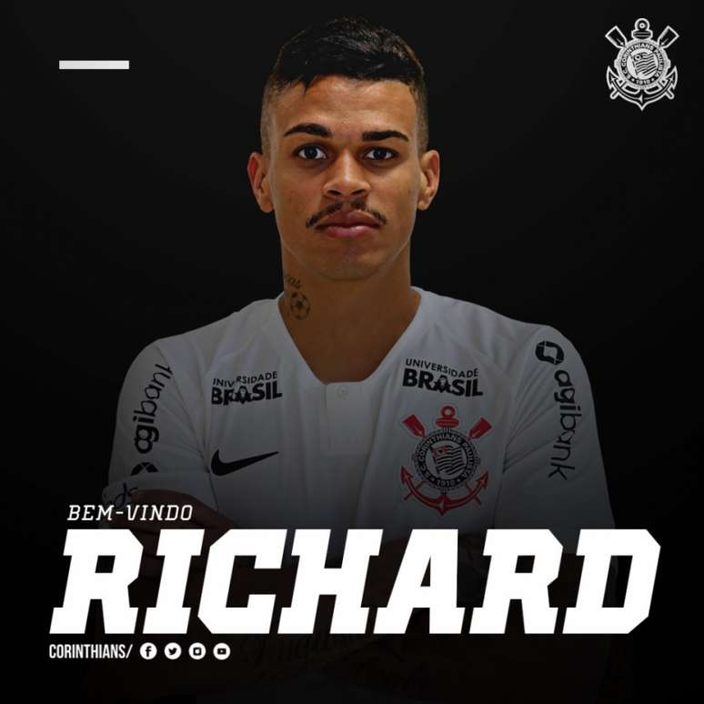 Volante Richard foi anunciado pelo Corinthians (Foto: Divulgação/Corinthians)