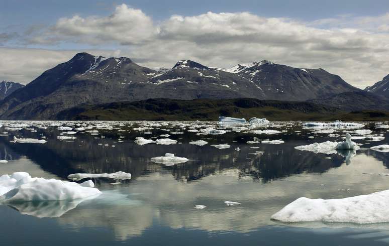 Icebergs em Narsarsuaq, na Groenlândia 26/07/2009 REUTERS/Bob Strong  