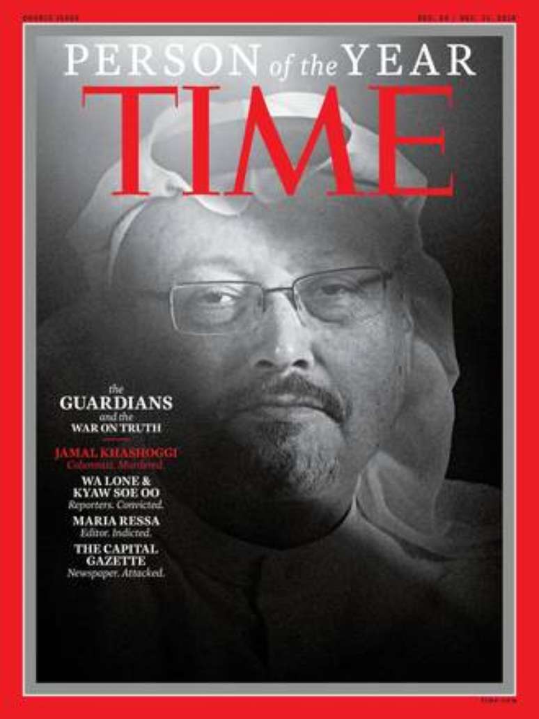 Jornalista Jamal Khashoggi na capa da 'Time'