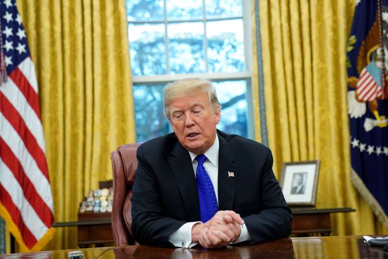 Presidente dos Estados Unidos, Donald Trump, durante entrevista exclusiva com a Reuters na Casa Branca 11/12/2018 REUTERS/Jonathan Ernst 