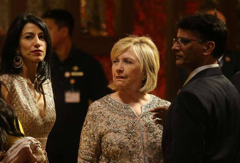 Hillary Clinton no casamento em Mumbai
 12/12/2018   REUTERS/Francis Mascarenhas 