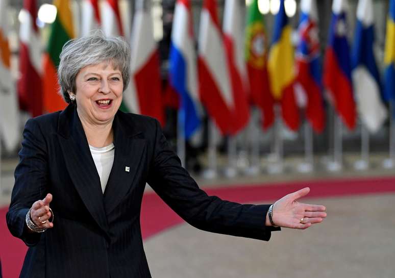 A primeira-ministra britânica, Theresa May, em Bruxelas
