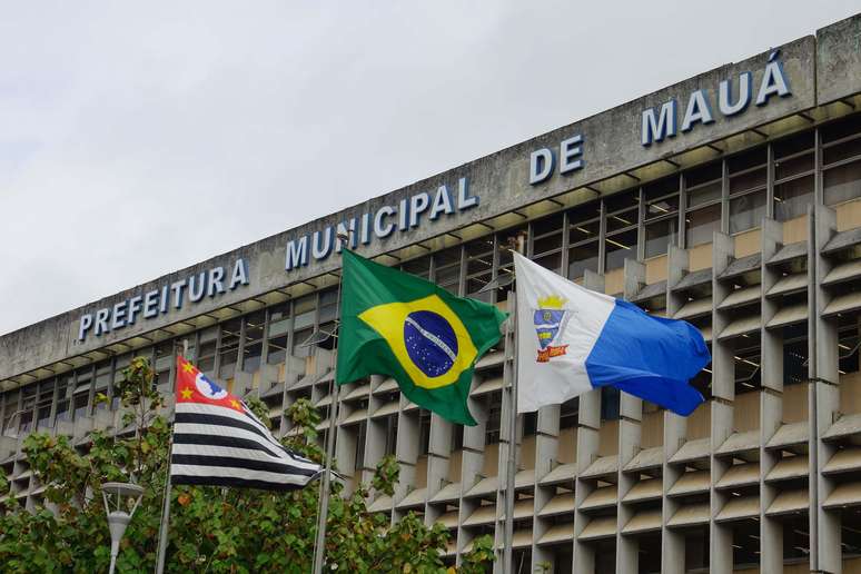 Fachada da prefeitura do município de Mauá (SP)