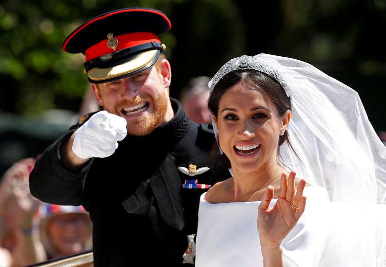 Príncipe Harry e Meghan Markle em casamento no Castelo de Windsor 19/05/2018 REUTERS/Damir Sagolj  