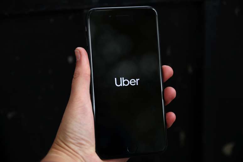 Tela inicial do Uber em tela de celular
14/09/2018 REUTERS/Hannah Mckay