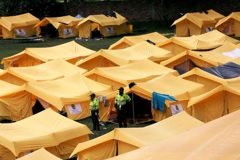 Campo provisório de refugiados venezuelanos em Bogotá
 19/11/2018    REUTERS/Luisa González