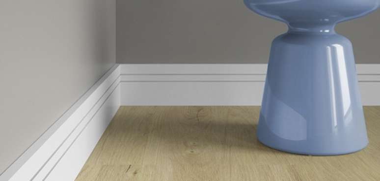 10- O rodap&eacute; de madeira n&atilde;o &eacute; indicado para &aacute;reas molhadas. Fonte: Duratex Madeira