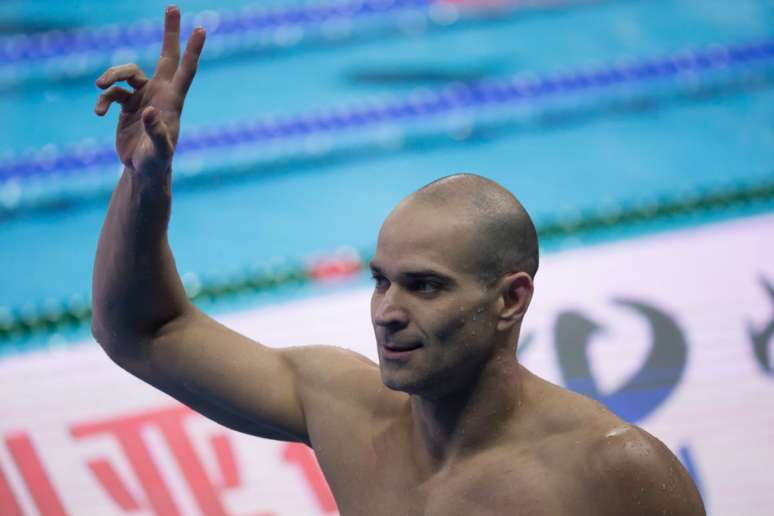 Nicholas Santos tornou-se bicampeão mundial nos 50m borboleta (Foto: Divulgação/FINA)