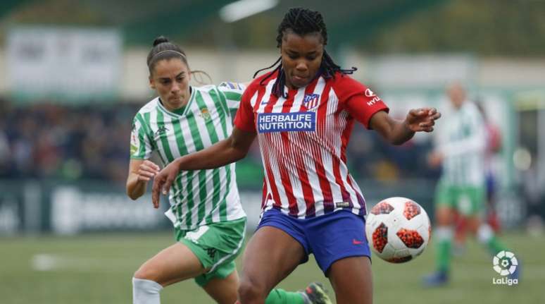 Ludmila abriu o placar em vitória do Atlético de Madrid (Foto: Divulgação/Liga Iberdrola)