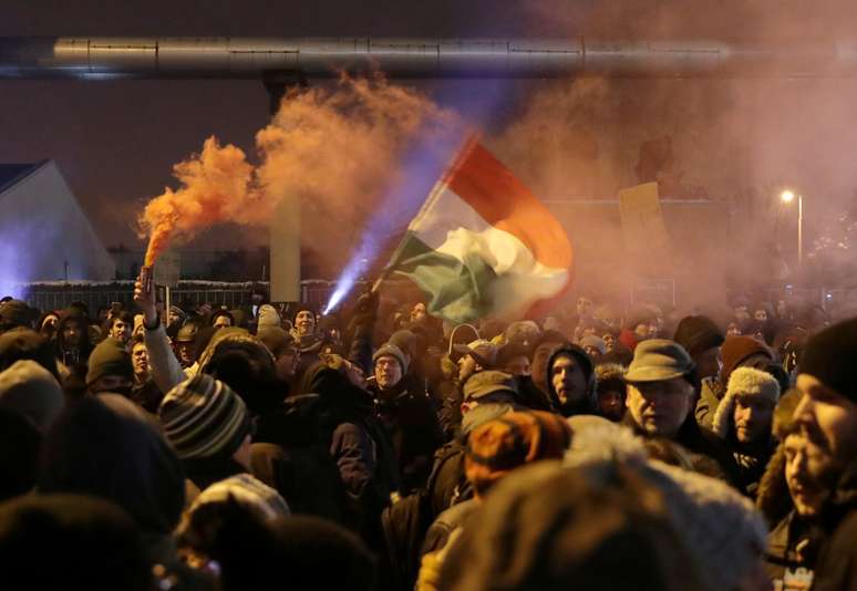 Protesto em Budapeste 17/12/2018 REUTERS/Marko Djurica
