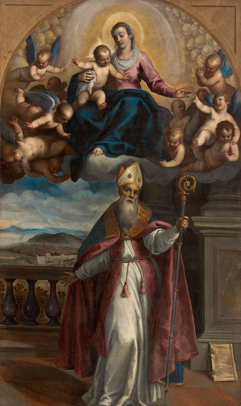O quadro de Jacopo Palma, pintado com óleo sobre tela em 1620
