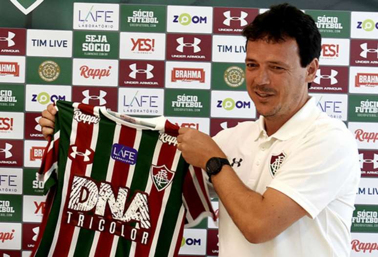 Fernando Diniz é apresentado como treinador do Flu. (FOTO: MAILSON SANTANA/FLUMINENSE FC.)