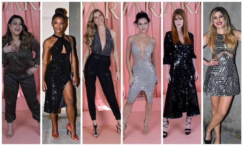 Famosas com looks brilhantes (Fotos: AgNews)