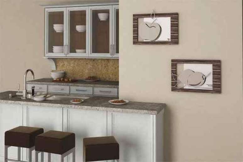 2- Os quadros para cozinha complementam a decoração do ambiente. Fonte: Artesanato Passo a Passo Já