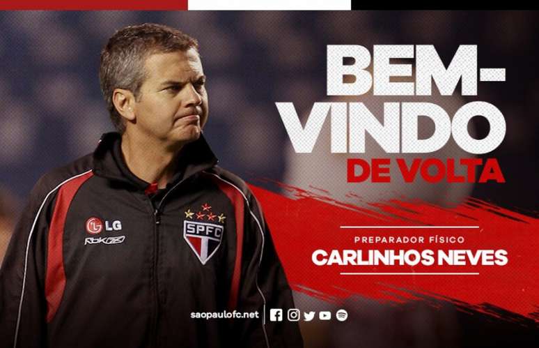 Carlinhos Neves foi contratado pelo São Paulo no início do mês (Reprodução)