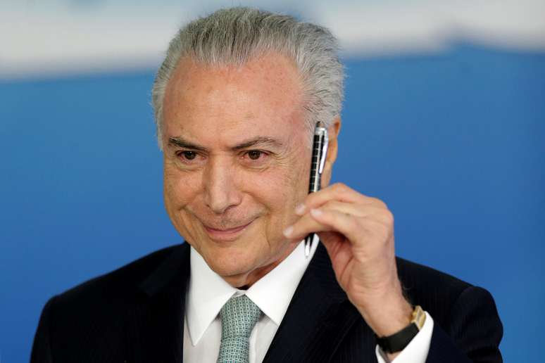 Presidente Michel Temer durante evento em Bras&iacute;lia, Distrito Federal
04/04/2018 REUTERS/Ueslei Marcelino