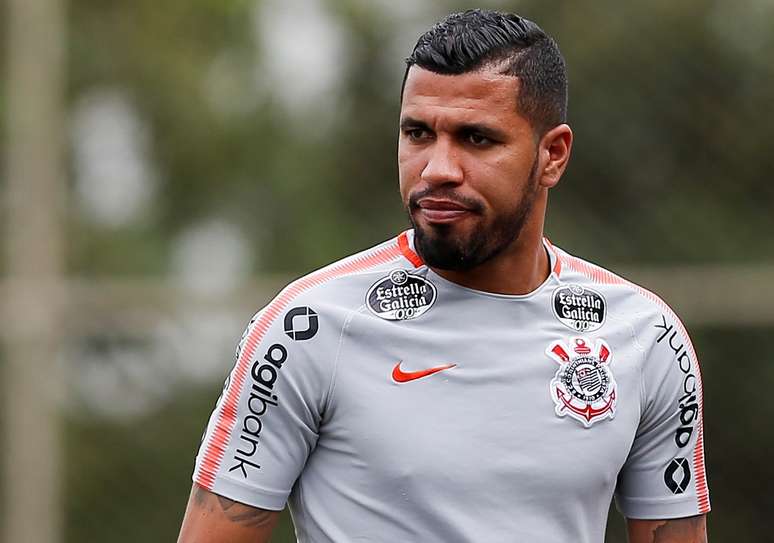 Jonathas durante o treino do Corinthians realizado no CT Dr. Joaquim Grava, Zona Leste de São Paulo