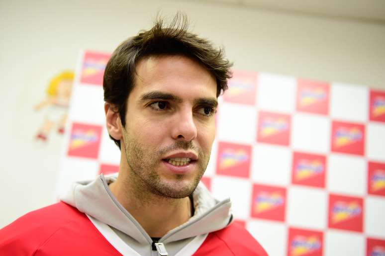 O ex-jogador Kaká durante participação no evento Desafio Futmesa, no Ginásio do Morumbi, na capital paulista