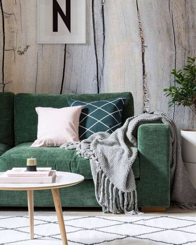 3. A manta para sofá pode ter várias funções em um ambiente – Foto: Pinterest