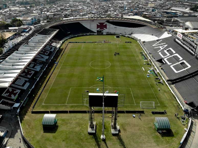 Vista aérea do Estádio São Januário, no Rio de Janeiro