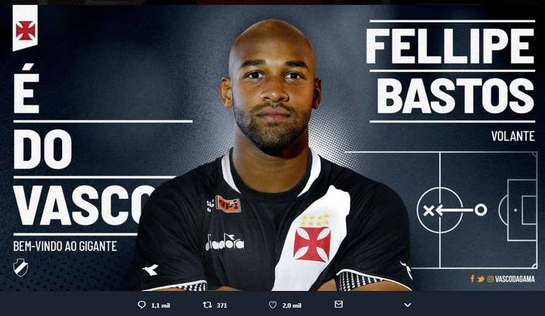 Fellipe Bastos conhece bem o clube de São Januário