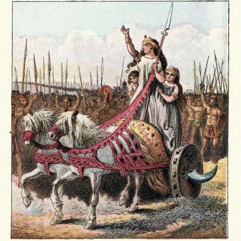 Vestida para impressionar - Boudicca sempre foi retratada como uma guerreira destemida