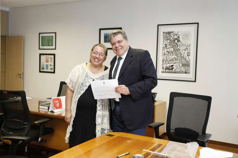 Cerim&ocirc;nia de posse da urbanista, advogada e doutora em Ci&ecirc;ncia Pol&iacute;tica Suely Ara&uacute;jo no Ibama, em 2016.