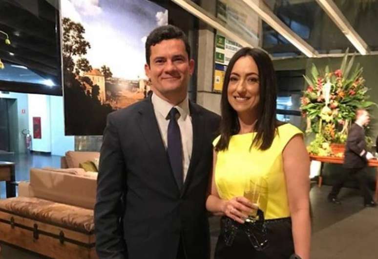 Sérgio Moro e sua esposa Rosângela